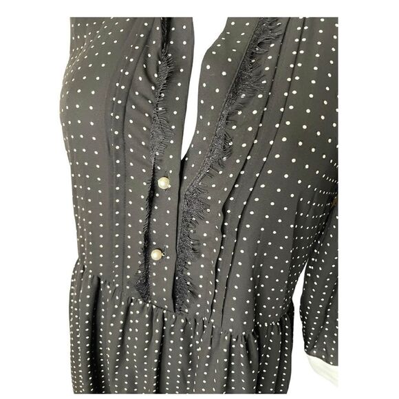𝅺chiffon Polka Dot Dress With Pearls 🌻 - Picture 6 of 7
